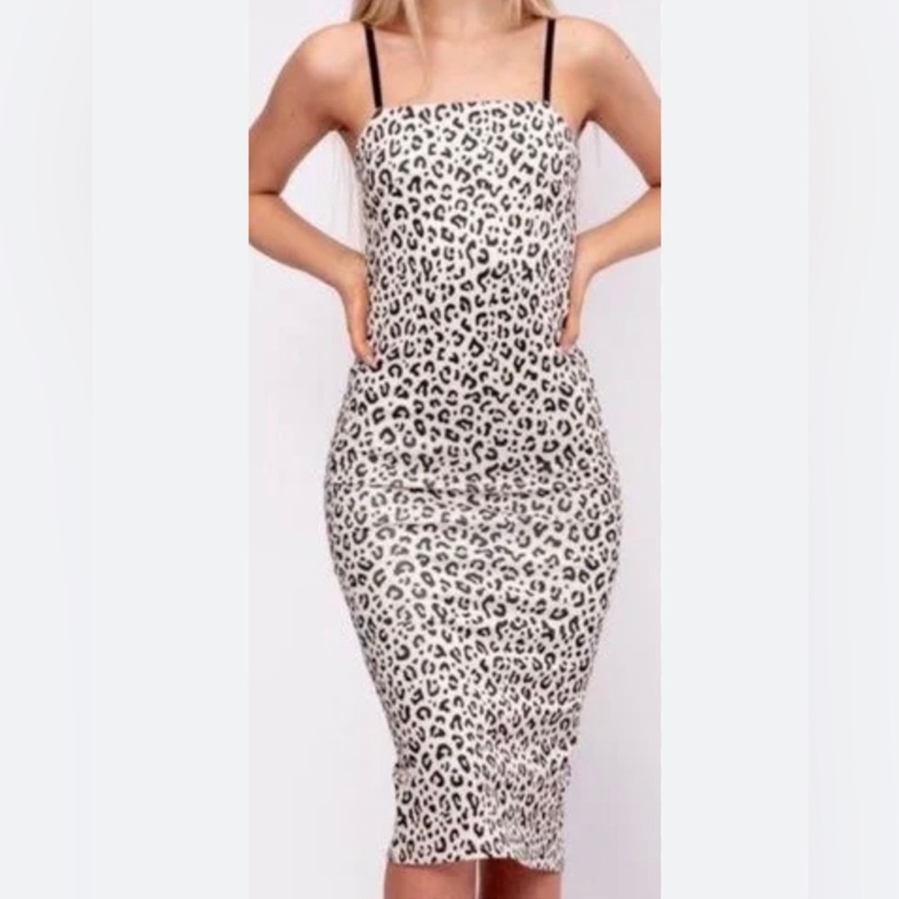 Revolve x By Egreis Cheetah Bodycon Hazel Dress Size Small